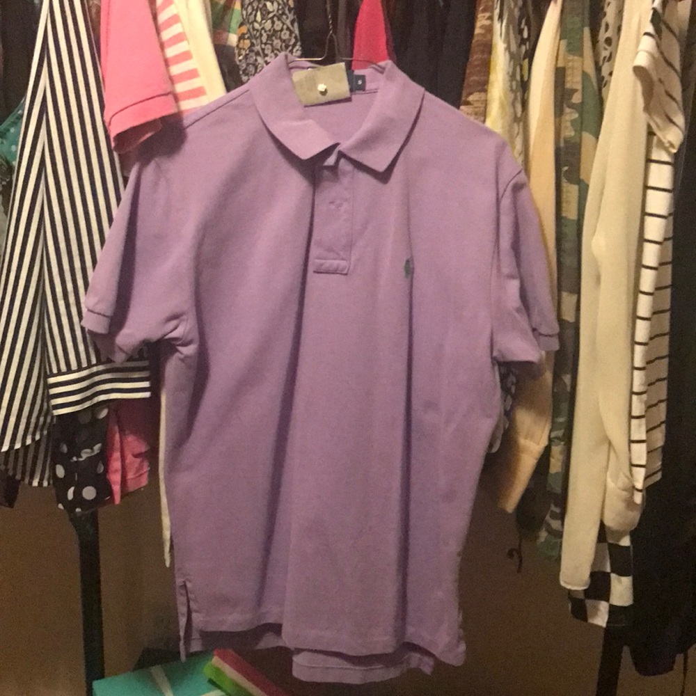 Purple polo shirt